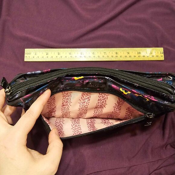 LUG Parasail Cosmetic Case Boho Floral Black - Picture 3 of 3